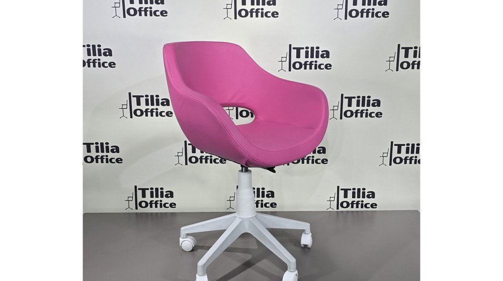 Monaco Çalışma Kesim Çocuk Koltuğu Beyaz Ayak Pembe